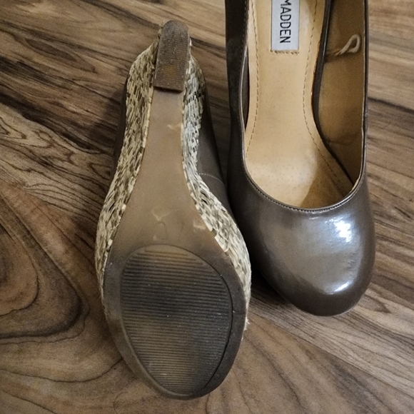 Toupe/Grey platform wedge s7 - Picture 4 of 5